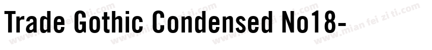 Trade Gothic Condensed No18字体转换